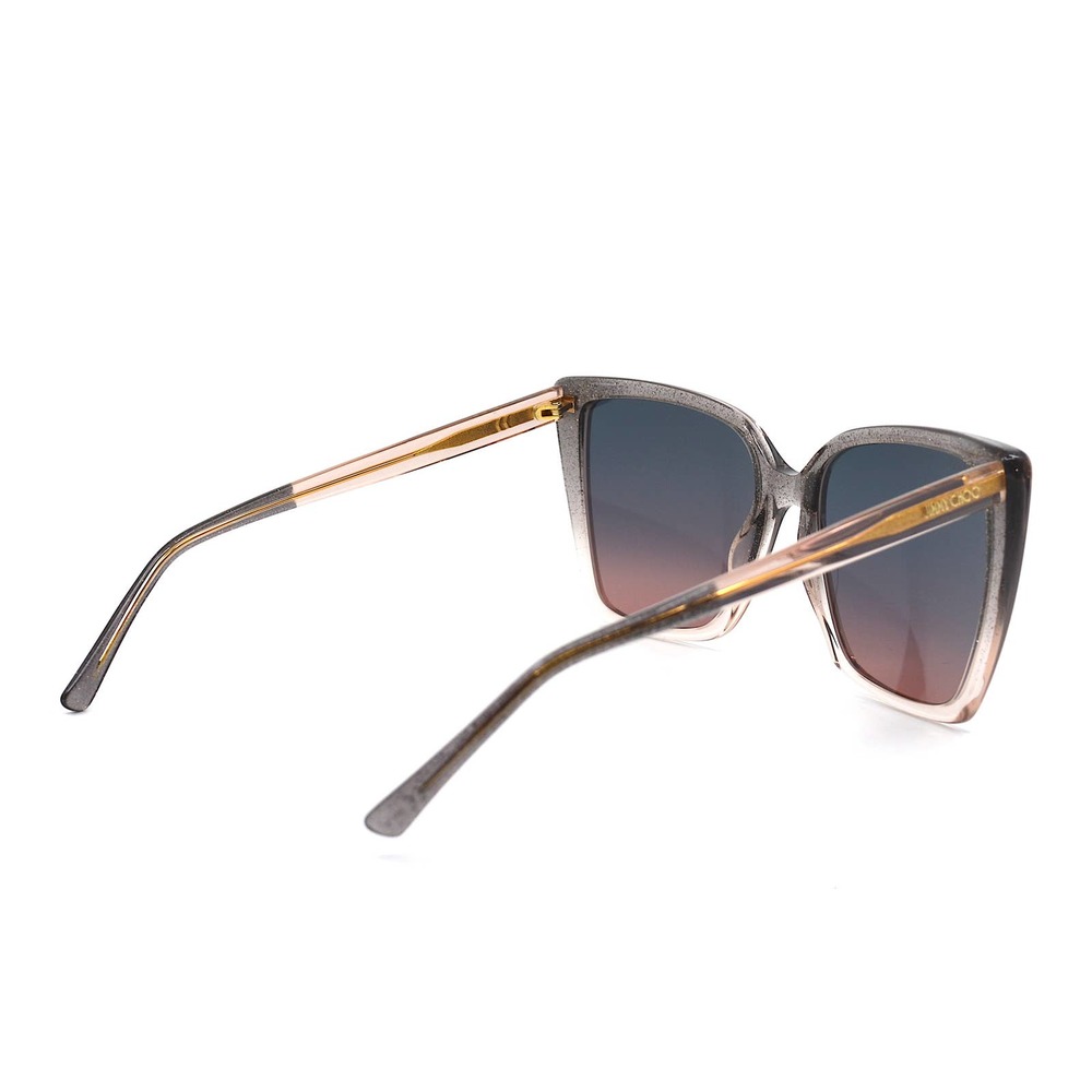 JIMMY CHOO LESSIE/S HUDE GLITTER GREY WOMEN'S SUNGLASSES - Picture 8 of 14